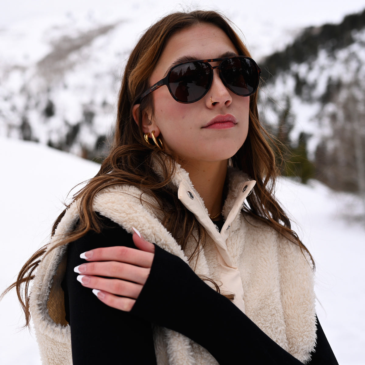 Aviator Crossover  - Amber Tortoise Polarized