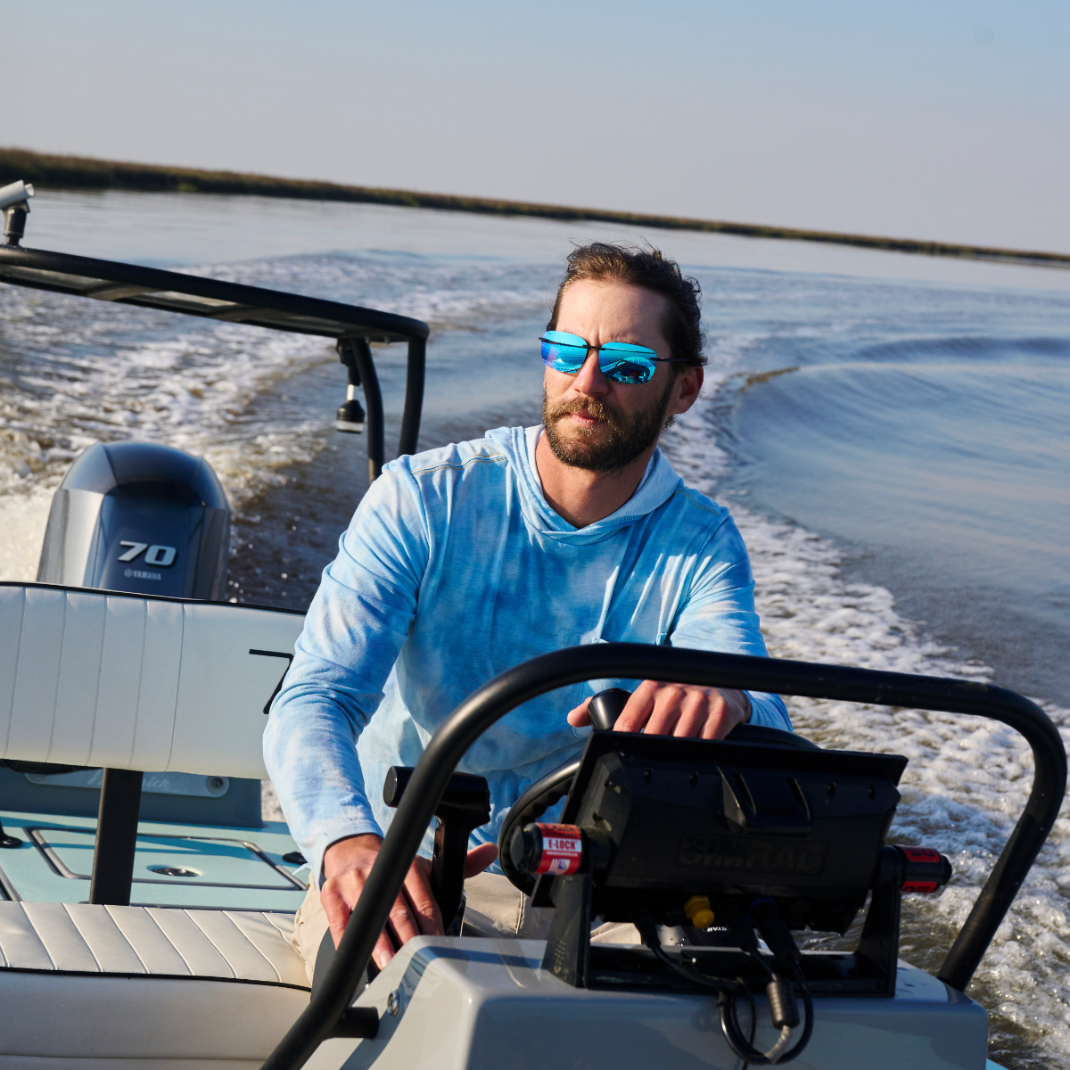 Huron Matte Black - Glacier Polarized