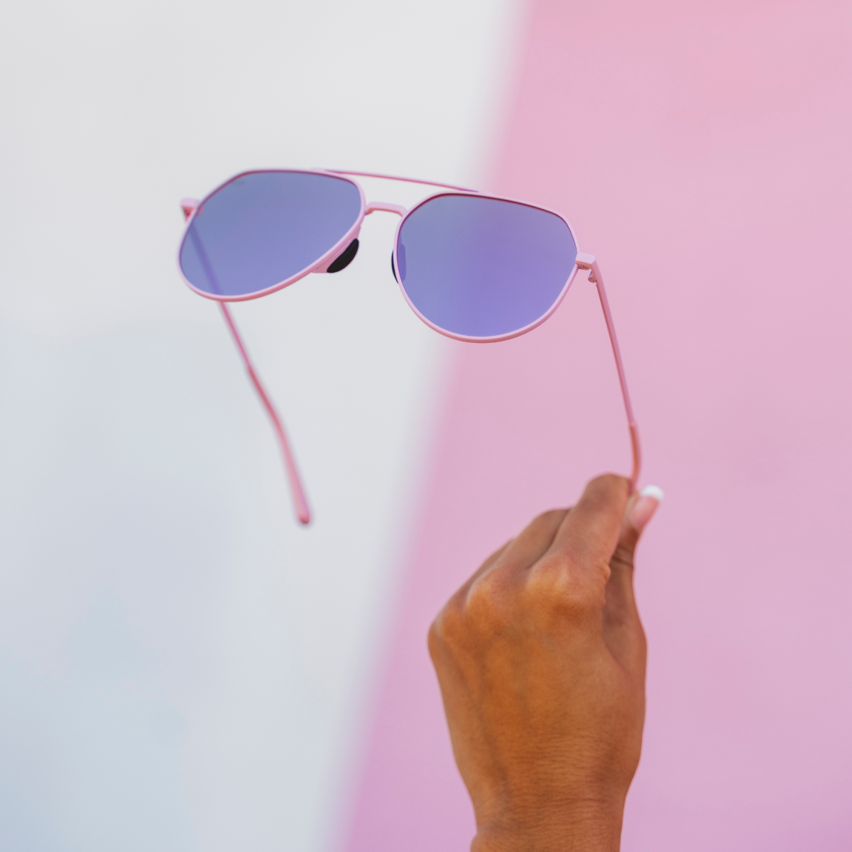Tangle Free Aviator Hex - Rose Polarized